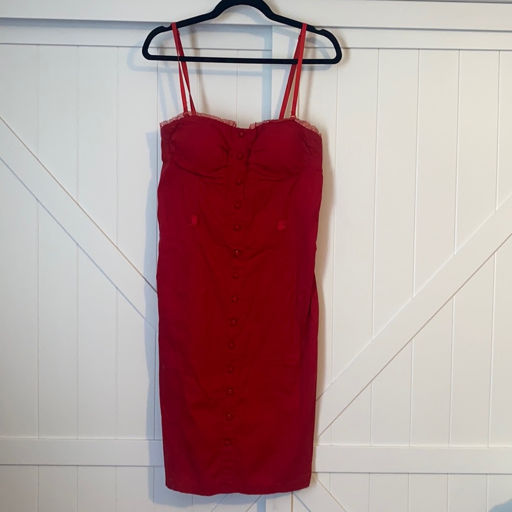 Red Spaghetti Strap Dress